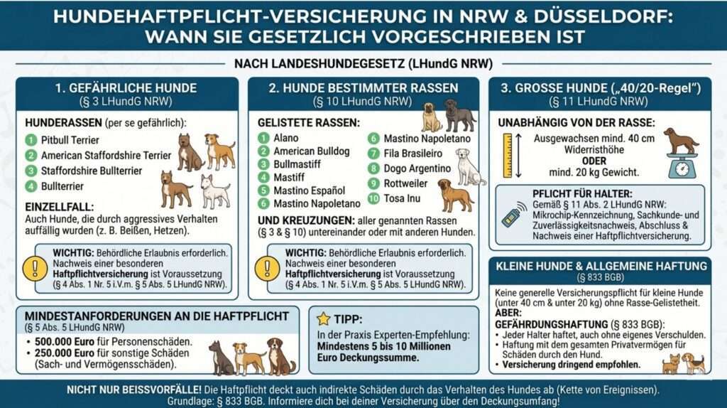Infografik Hundehaftpflicht-Versicherung NRW und Düsseldorf