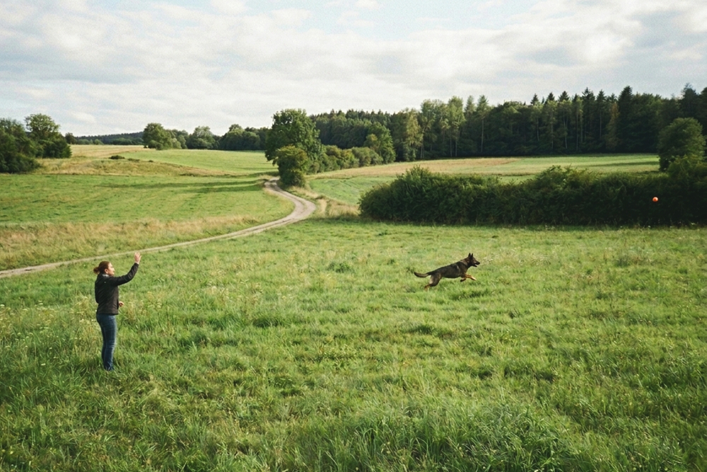 Ball spielen mit Hund