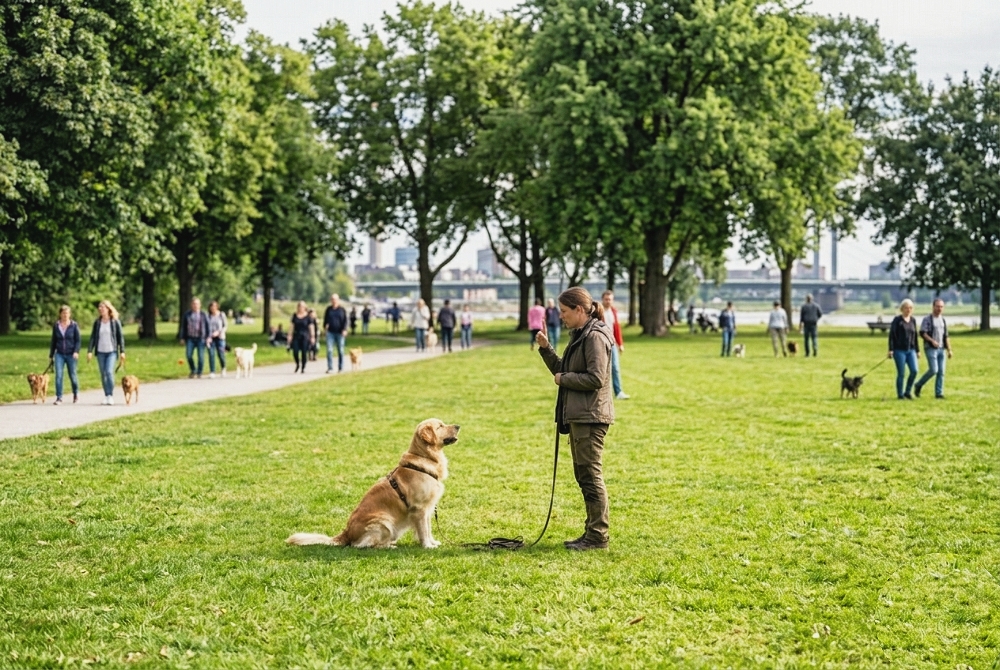 Mobile Hundeschule Düsseldorf. Hundetraining vor Ort!